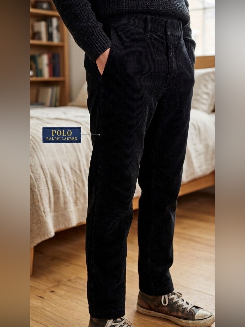 Polo Ralph Lauren Boys Black Corduroy Pants – Size 14